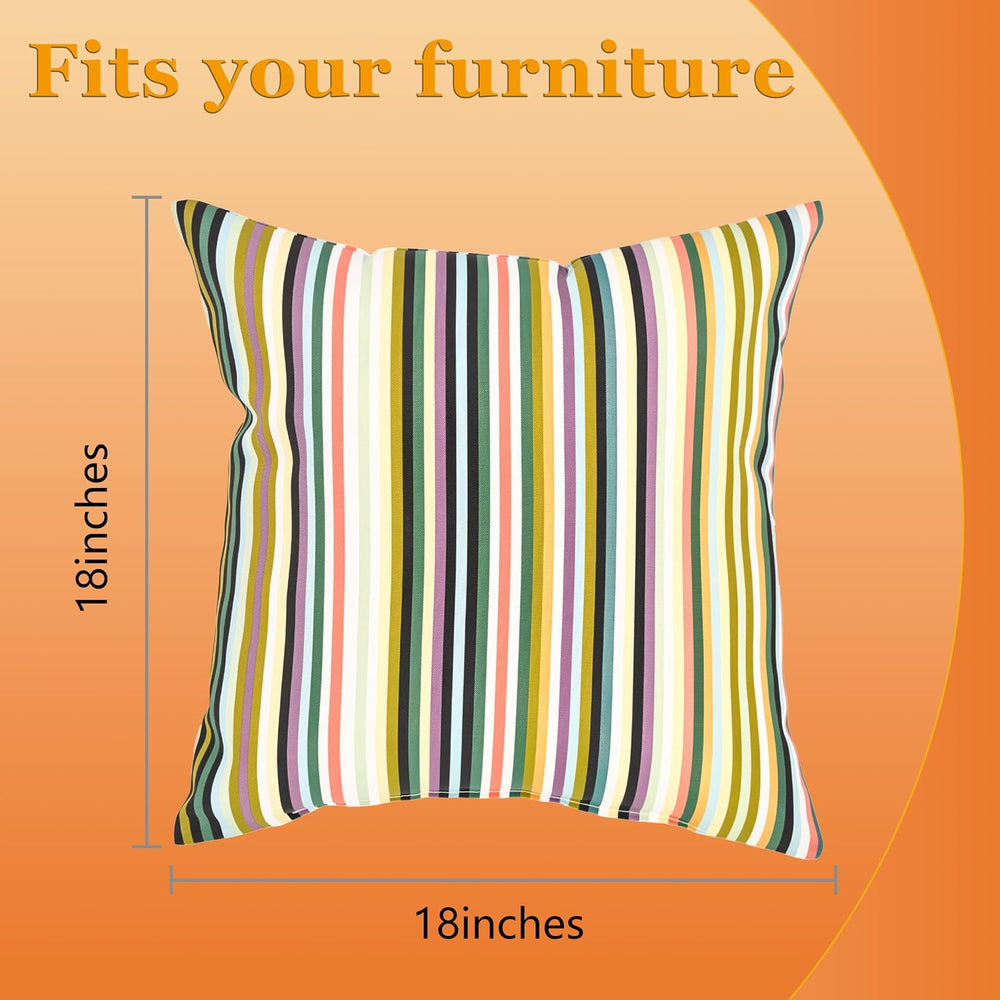 18" Outdoor Throw Pillows Set of 4, Waterproof & Fade Resistant Pati...