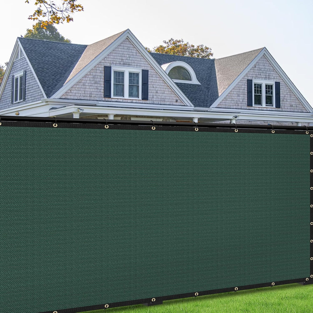 8' x 50' Green Privacy Screen Fence Cover Heavy Duty Fencing Mesh wit...