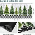 Christmas Tree Gaming Mouse Pad 35.4"x15.7"Desk Mat Anti-Slip Rubber Base & Durable Stitched Edges for Gamers Smooth Mouse Writing Surface for Desk Office/Home