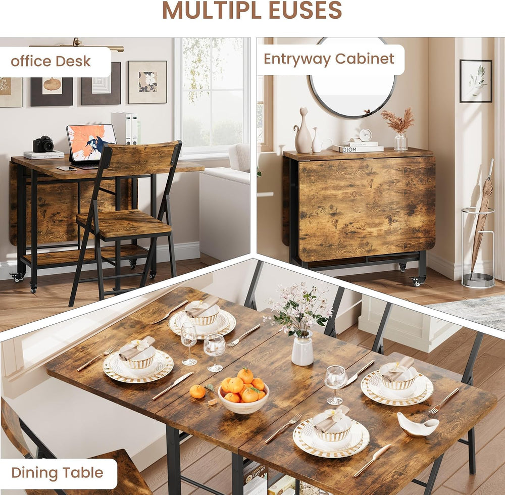 Garvee 5-Piece Dining Table Set, Dining Table Set for 4 with Chairs