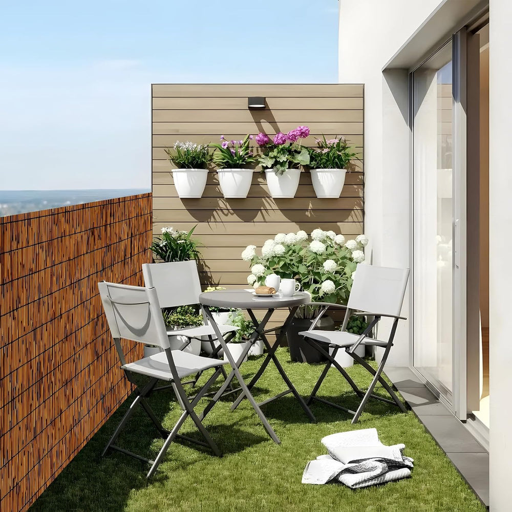 Reed Fencing Rolls 2 Pcs Natural Bamboo Fence 3.3FT X 16.4FT Privacy Screen C...
