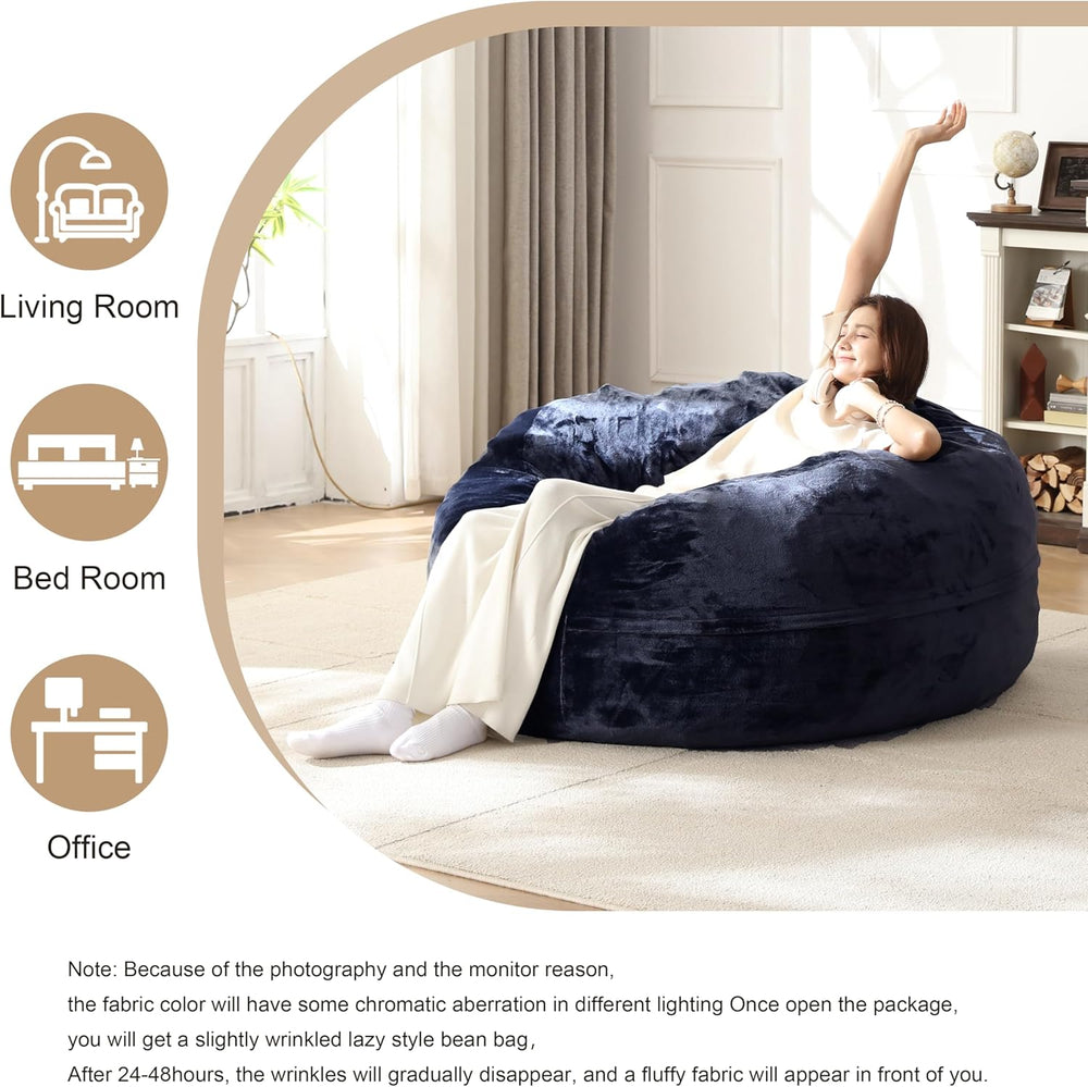 Bean Bag Chair for Adults Soft Comfy Bean Bag for Adults, Cozy Reading Chair,...