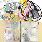 24 Pack A4 Mesh zipper pouch bags, Storage Bags, File Bags for Classroom Organization, Zipper Pouches of office supplies, Puzzles, Board Game Storage（Black）