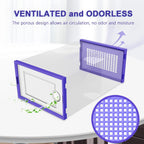 Kuject Shoe Organizers Storage Boxes for Closet, 12 Pack Clear Plastic Stackable Storage Bins with Lids, Under Bed Shoe Containers for Entryway, Drop Front, Fit up to Women's Size 10,Purple