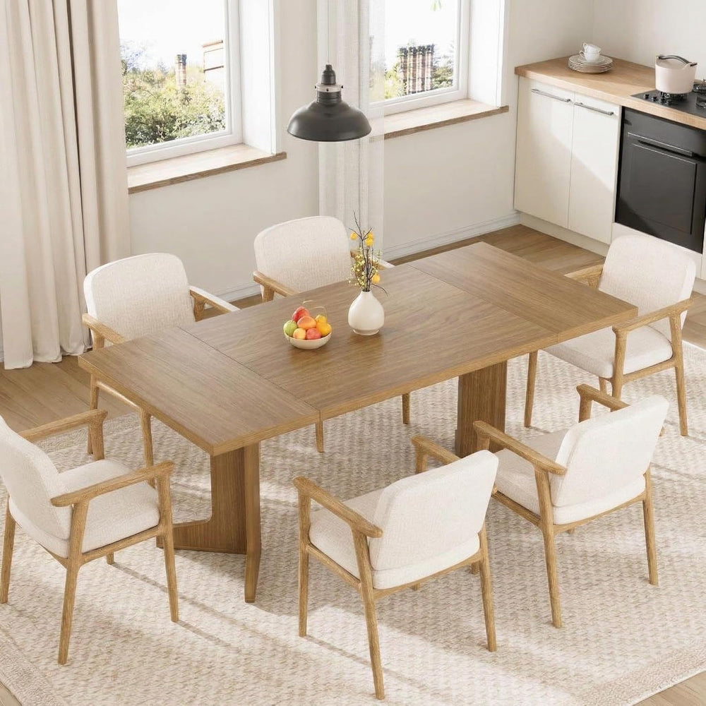 Garvee 71" Large Dining Table for 6 to 8 People, Modern Dinner Table wit...
