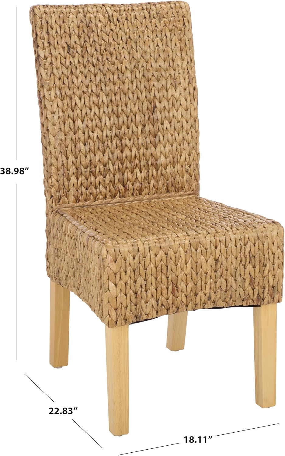 SAFAVIEH Furniture - Luz Dining Chair Set of 2 - Coastal Design - Natural Pin...