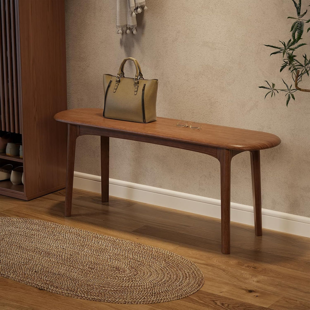 DONGMUWUEJEE 100% Solid Wood Dining Bench, Dining Table Bench for End of Bed ...