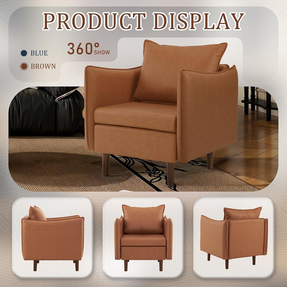 Sepnine Accent Chairs for Living Room Chairs Brown Reading Chair for Bedroom ...
