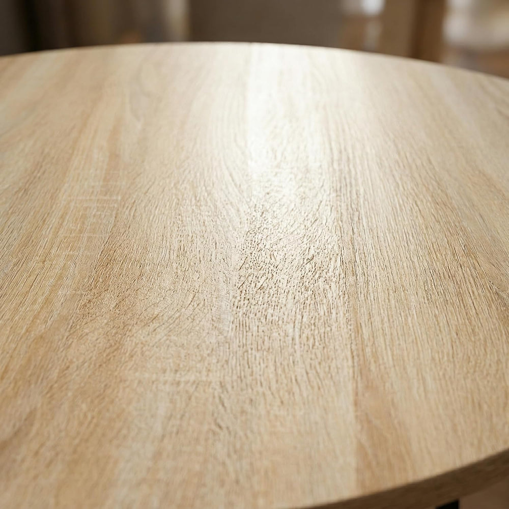 IDS Home 35.4” Round Dining Table for 2, Modern Nordic Kitchen Table, Light W...