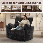 450lbs Oversized Power Recliner Chair, 52" Extra Wide Electric Chair for Big and Tall Adults, Chenille Fabric Single Sofa with USB & Type-C Ports, 2 Pillows, Cloud Comfort for Living Room