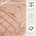 ZEDODIER 2 Pack Tank Top Hanger Space Saving, Bra Hangers for Closet Organizer, Hanging Bra Organizer Tank Tops Holder with 16 Hooks, Closet Organizers and Storage Small Space Solutions, Rose Gold