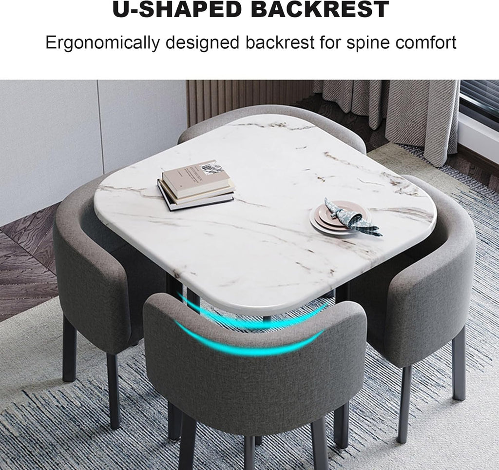 Reception Desk for Spaces with Lockable Drawer, Compact Office Counter Desk Counter Modern Front Lockable Drawers,Modern Round Dining Table Set with 4 Chairs 80cm Square Conference Table and