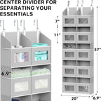 Simple Houseware Extra Large Heavy Duty 10 Pockets Over the Door Organizer | 80 lbs Capacity for Pantry, Closet, Bathroom, 5 Clear Window Pockets
