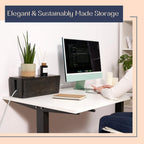 Large Cable Management Box - Cable Organizer Box and Power Strip Box for Electrical Cord Management - Hide Desk Cord and Floor Cables - Wire Storage and Organization for Cords