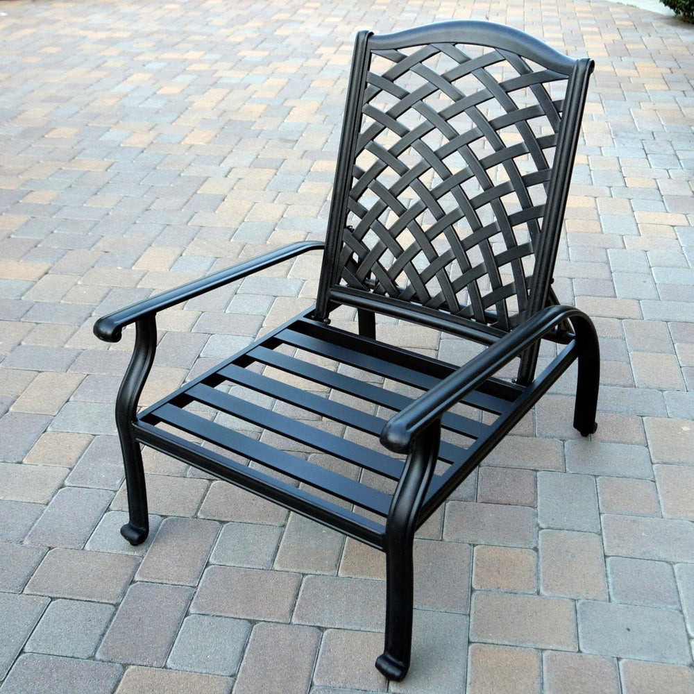 Darlee Nassau 5 Pc Cast Aluminum Seating Set w/ 24 Inch Series 60 Ice Bucket ...
