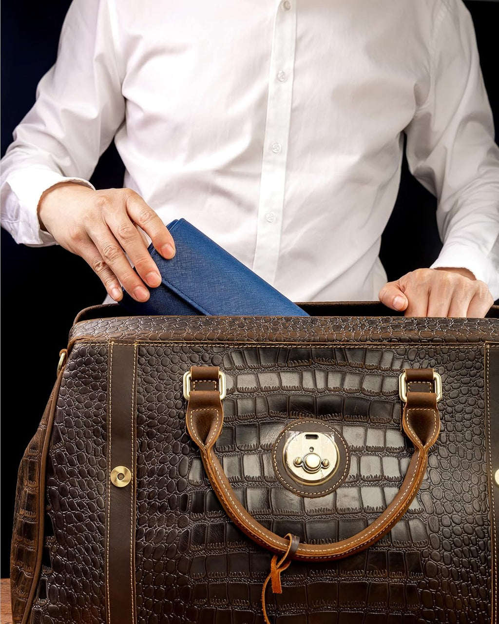 MR.OKAY 2 Watch Travel Case -Premium Leather With Perfect Texture.(Watch Carrying Or Organizer For Storage And Display). Mens for Handcrafted by Craftsmen.