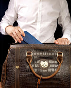 MR.OKAY 2 Watch Travel Case -Premium Leather With Perfect Texture.(Watch Carrying Or Organizer For Storage And Display). Mens for Handcrafted by Craftsmen.
