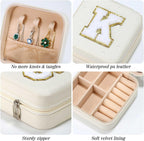Parima Christmas Stocking Stuffers Gift for Teenage Girls Women, Travel Gifts, Small Gifts, Cute Travel Jewelry Cases Small Jewelry Box | Letter K, White