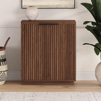 Henn&Hart 28" Wide Rectangular Accent Cabinet in Satin Walnut, for Home, Living Room, Bedroom, Entertainment Room, Office