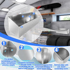 Aluminum Fuel Tank Rack Multi Use Storage Cabinet Holder Organizer Length 24" Suitable for Store Garages Enclosed Racing Trailers Work Areas Automotive Parts Silver