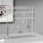 Coward Acrylic Jewelry Holder Stand, Tabletop Necklace Earring Ring Jewelry Easel Display,Tabletop Earring Jewelry Holder Organizer for Home Use (5layer)