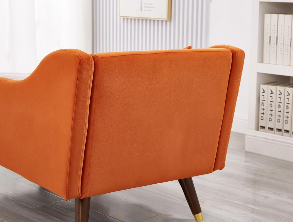 Bellemave Chaise Lounge Indoor, Velvet Upholstered Lounge Chair with Pillow, ...
