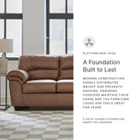 Signature Design by Ashley Walker Point Contemporary Sofa with Removable Cushion, Light Brown