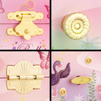 A&A Music Jewelry Box for Girls - Ballet Ballerina Theme with Spinning Doll & Swan Lake Melody, Pink Keepsake Box with Velvet Lining & Mirro