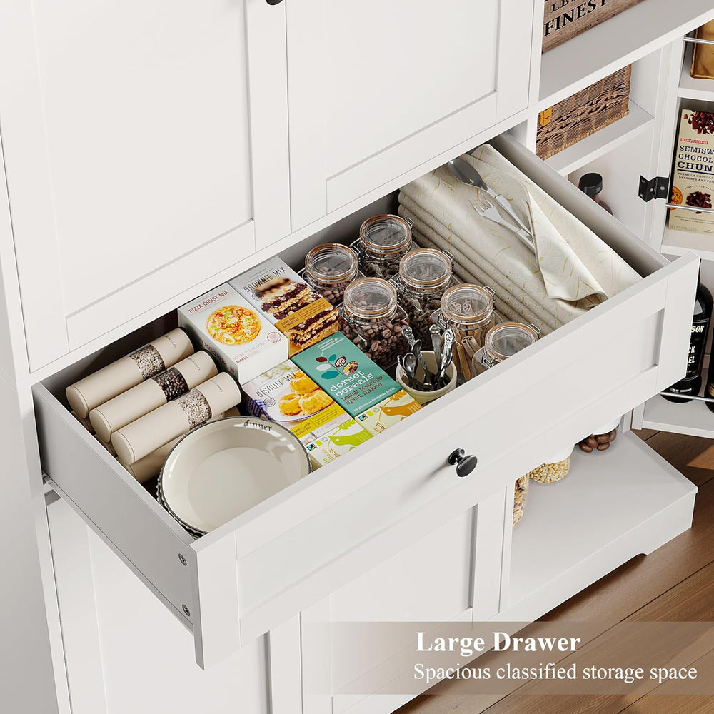 HOSTACK 68" Tall Kitchen Pantry Storage Cabinet with Doors & Shelves...