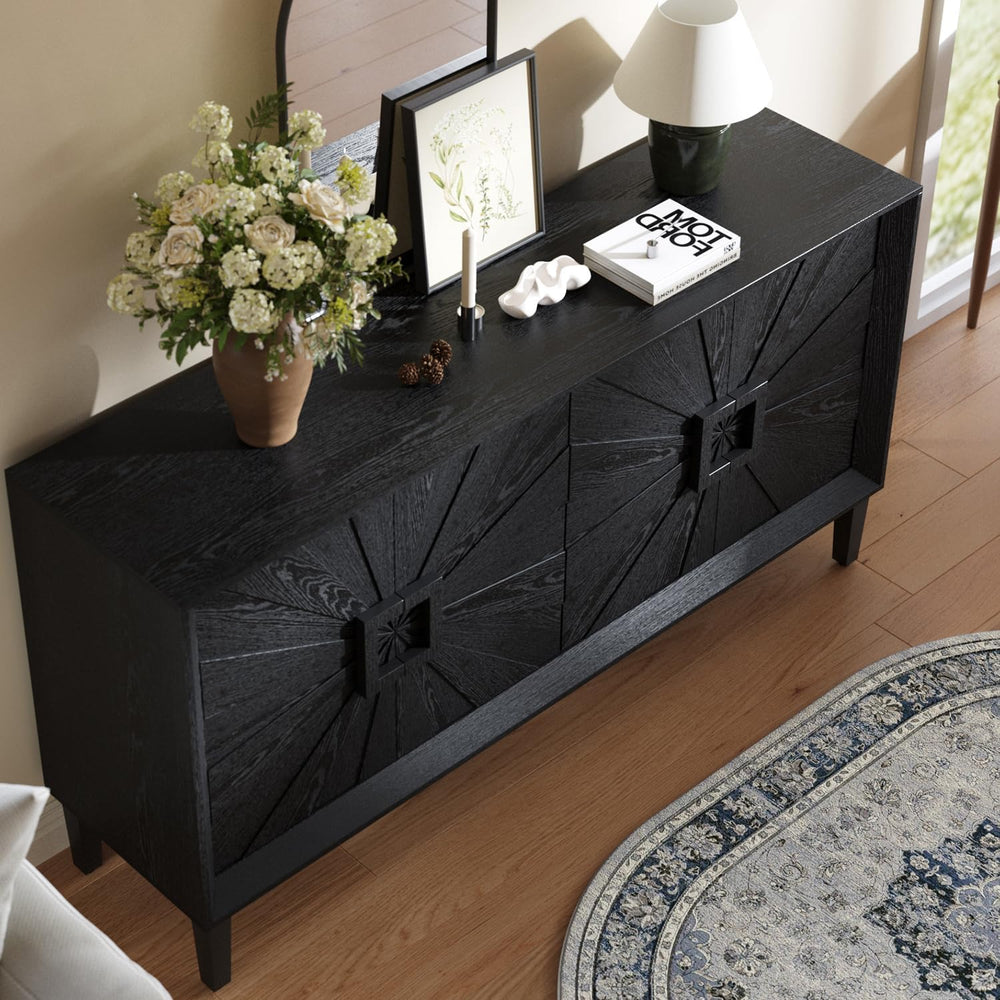 Large Buffet Sideboard Cabinet with Storage,60" Modern Cedenzas Buffet T...