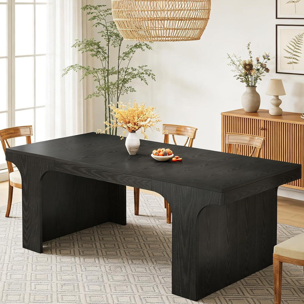 Tribesigns 71" Large Dining Table for 6-8, Farmhouse Kitchen Table, Rect...