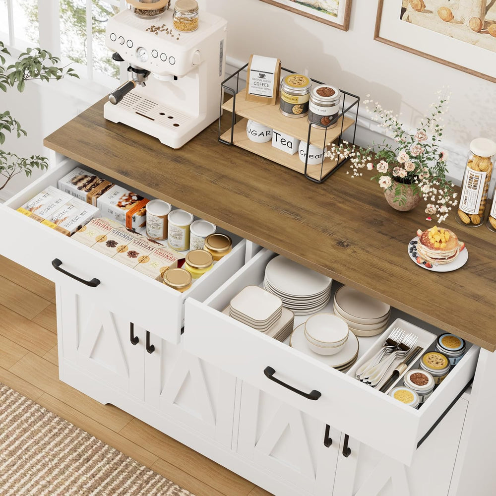 HOSTACK Buffet Cabinet with Storage, 47.2" Kitchen Sideboard Buffet with...