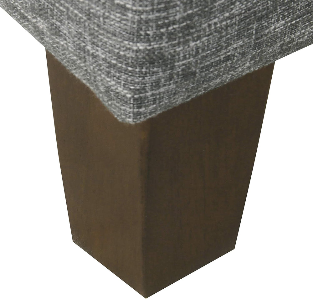 HomePop 32" Square Storage Ottoman - Slate Gray