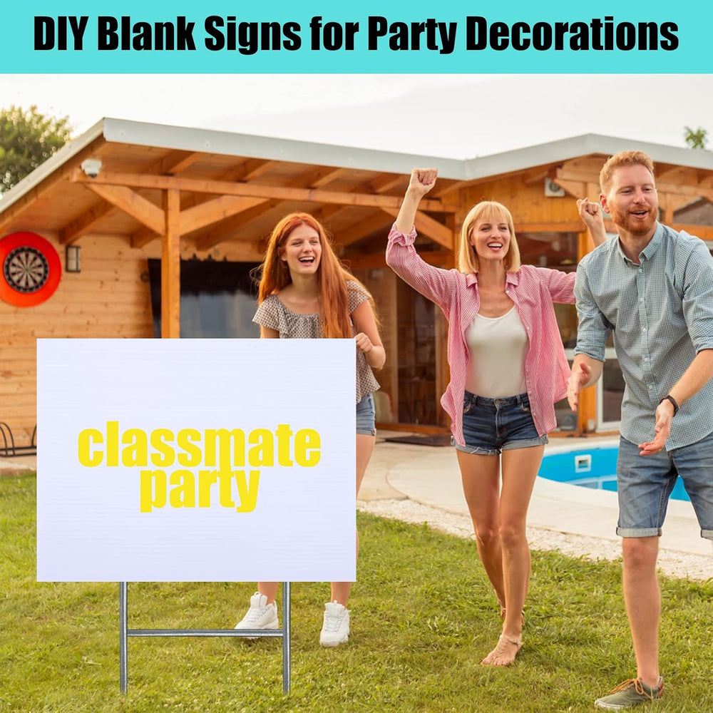 Capoda Pack Corrugated Plastic Board 4mm Yard Sign, 30 x 40 Inch, White, 10