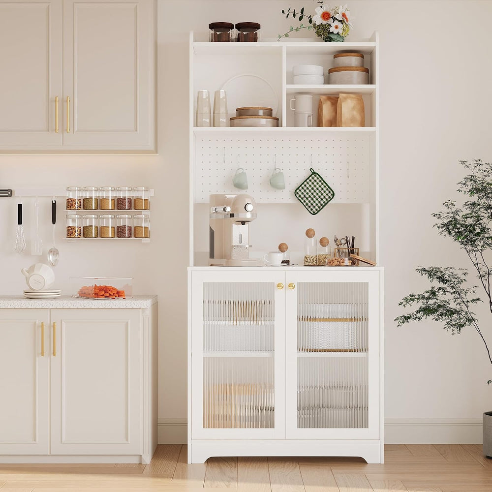 TrailBlaze Versatile Freestanding Kitchen Pantry Cabinet - 71" Tall Side...