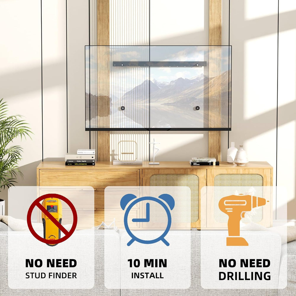 Studless Drywall TV Wall Mount for 32-75 Inch Flat Screen TVs up to 150lbs | ...