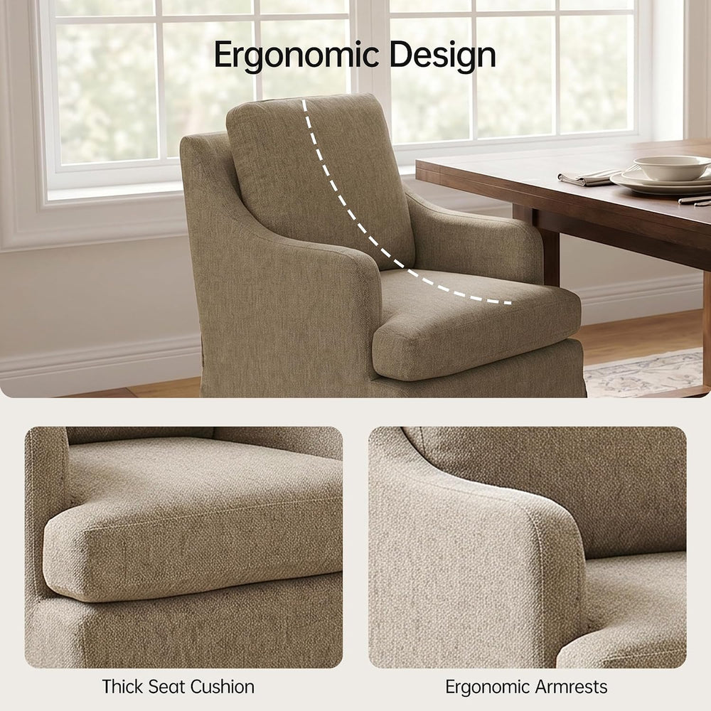 Usaint Upholstered Dining Chairs, Dining Room Chairs with Casters