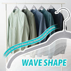 Premium Velvet Shirt Hangers 50 Pack, Space-Saving Non-Slip Felt Hanger with 360° Swivel Hook, Slim Flocked Hangers for Strappy Dresses, Blouses, Tank Tops(Grey)