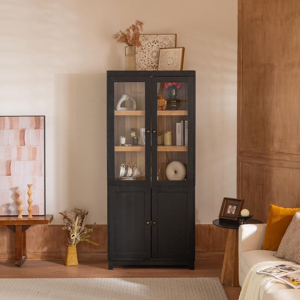 32.75" D*15.75" W*74.5" H Freestanding Kitchen Pantry with 4 S...
