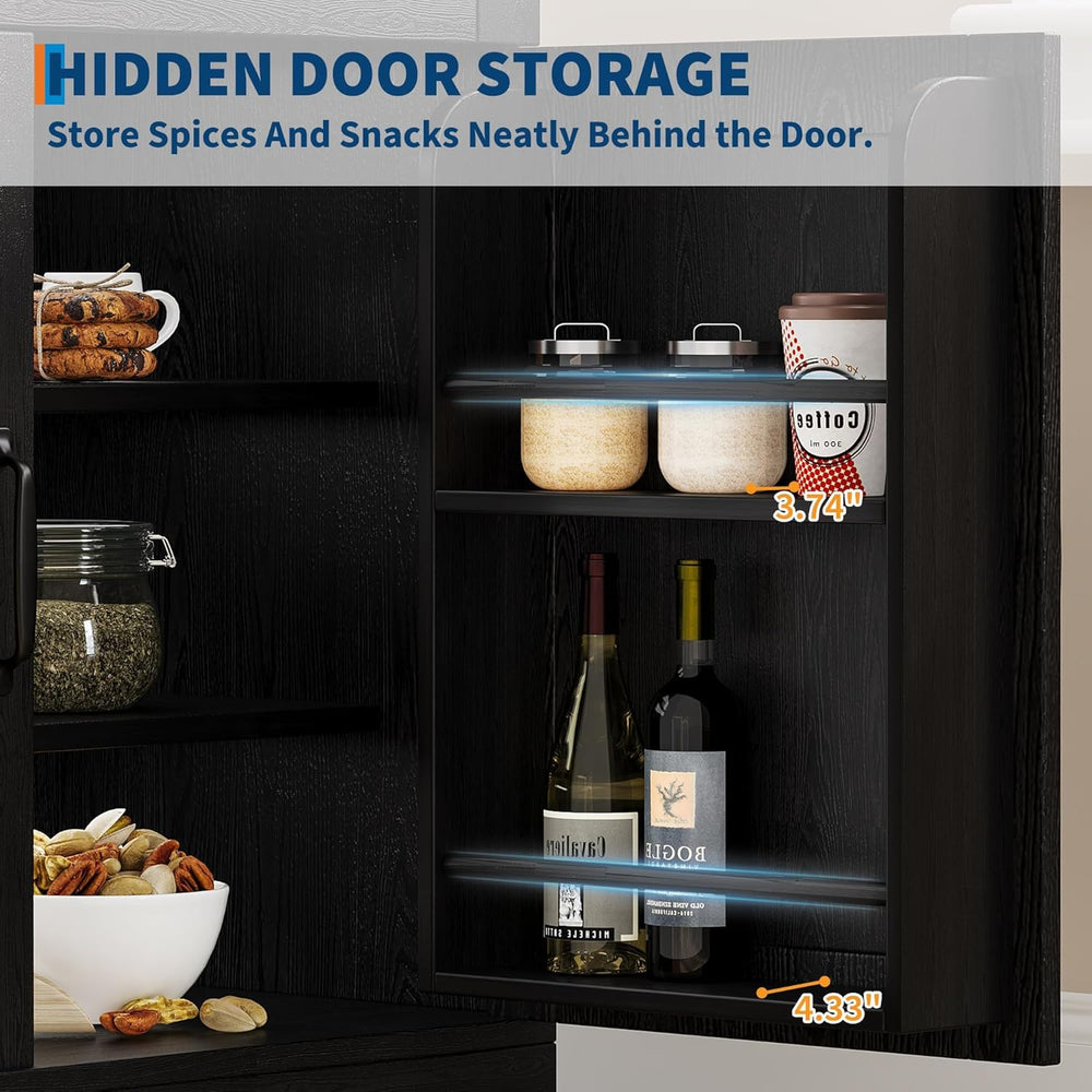 IDEALHOUSE 71.9" Tall Storage Cabinet with 30mm Thickened Board, Tempere...