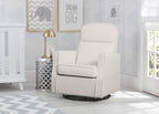 Delta Children Blair Slim Nursery Glider Swivel Rocker Chair with Changing Table, Cream Espresso Cherry