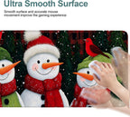 Three Snowmen Gaming Mouse Pad 31.5"x11.8"Desk Mat Anti-Slip Rubber Base & Durable Stitched Edges for Gamers Smooth Mouse Writing Surface for Desk Office/Home