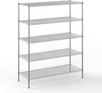 24" Deep x 60" Wide x 74" Height Wire Shelving Kit | 5-Tier | NSF Commercial Storage Rack Unit