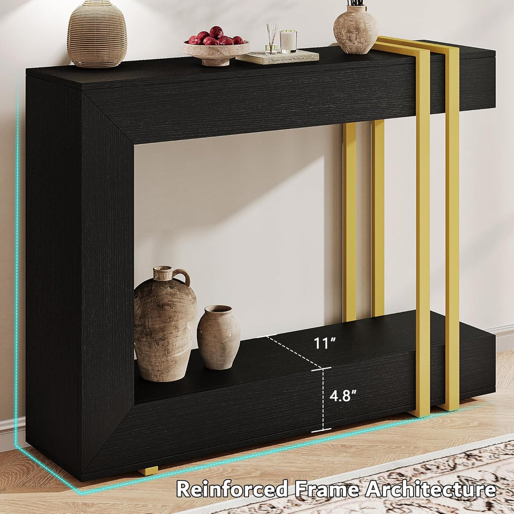 iPormis 42.5-Inch Console Table for Entryway, 2-Tier Sofa Table Behind Couch,...