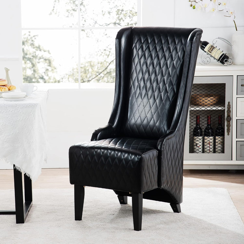 Henf High Back Dining Chair Set of 2, Upholstered Wing Back Dining Chairs Kin...