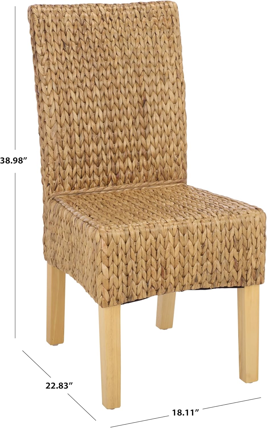SAFAVIEH Furniture - Luz Dining Chair Set of 2 - Coastal Design - Natural Pin...