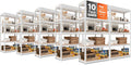 HOMEDANT House 5-Tier Laminated Metal Shelving Unit Adjustable Storage Utility Rack Heavy Duty Shelves Organization Multipurpose Shelf Kitchen Garage Pantry Closet 10Pack