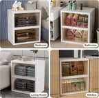 JOYMOOP Foldable Storage Cabinet Top Cover, Fits XL Storage Boxes, Durable, Easy to Install, Dustproof and Waterproof, White