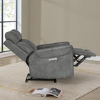 Leather Recliner Chair for Adults Wall Hugger RV Recliner with USB Charging Ports Electric Power Reclining Sofa for Living Room Home Theater Seating Bedroom