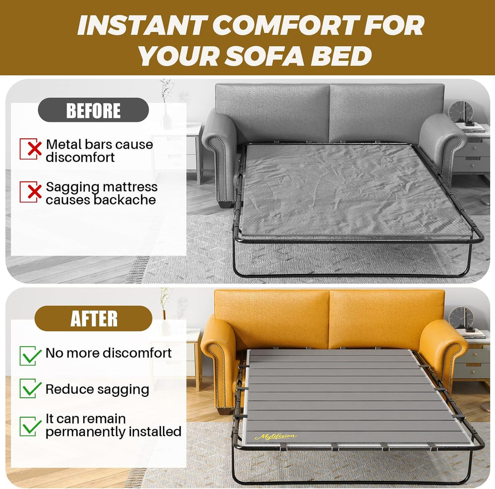MYLIFESION Sleeper Sofa Support Board, Queen Size (54”x64”) | Sofa Bed Board ...